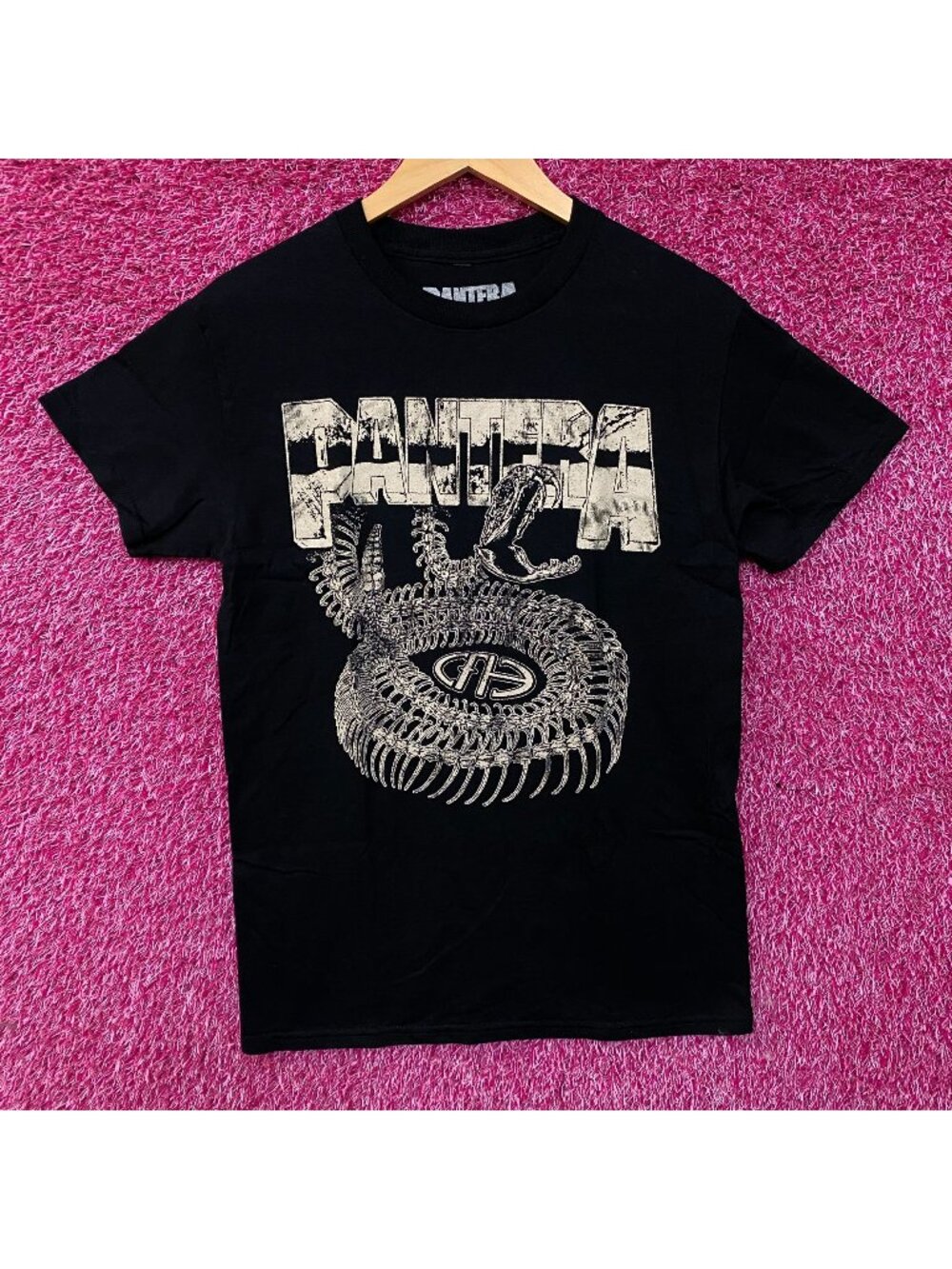 Pantera Cowboys From Hell Snake Skeleton Graphic T-Shirt Small